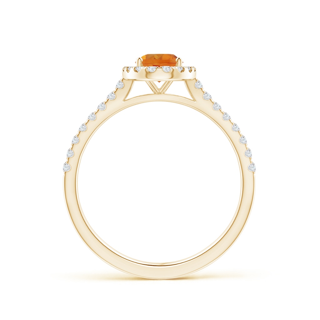 7x5mm AAA Oval Citrine Halo Ring with Diamond Accents in Yellow Gold - side_1