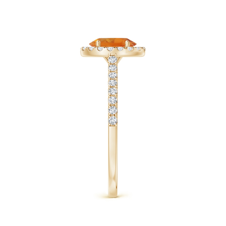 7x5mm AAA Oval Citrine Halo Ring with Diamond Accents in Yellow Gold side-2