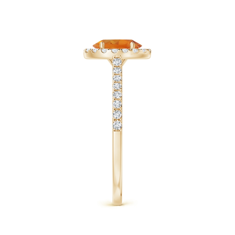 7x5mm AAA Prong-Set Oval Citrine Halo Ring with Diamond Accents in Yellow Gold side 299