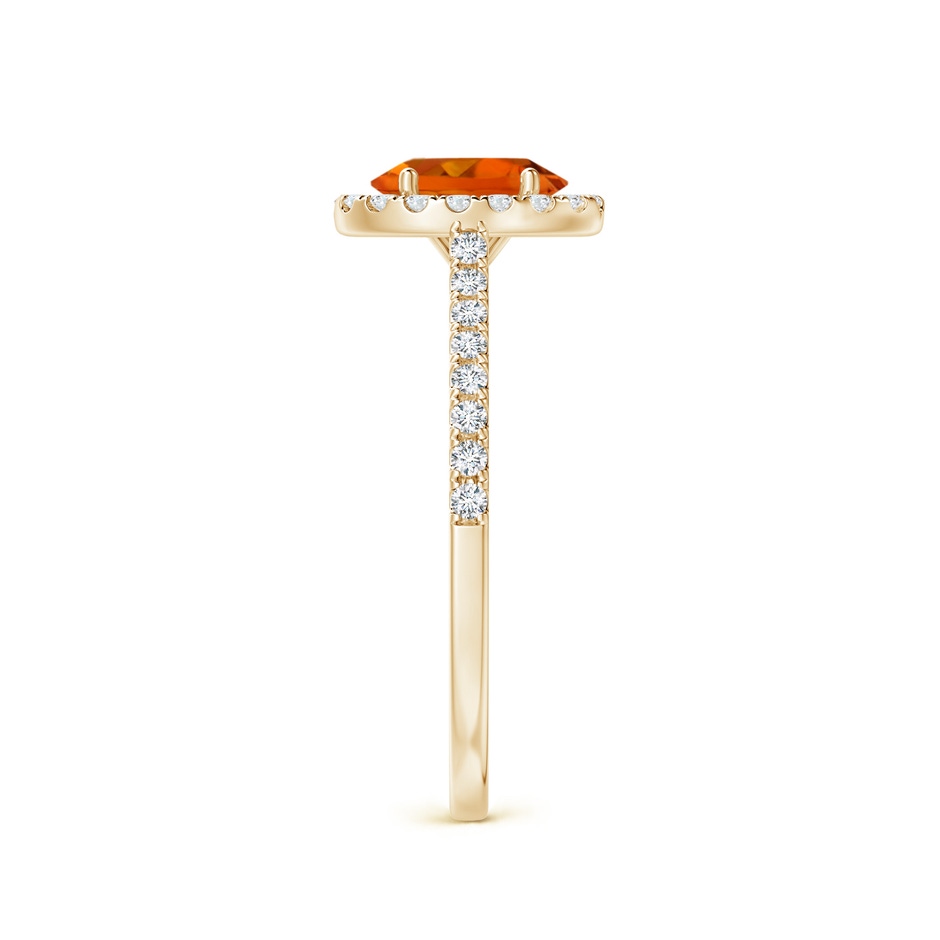7x5mm AAAA Prong-Set Oval Citrine Halo Ring with Diamond Accents in Yellow Gold side 299