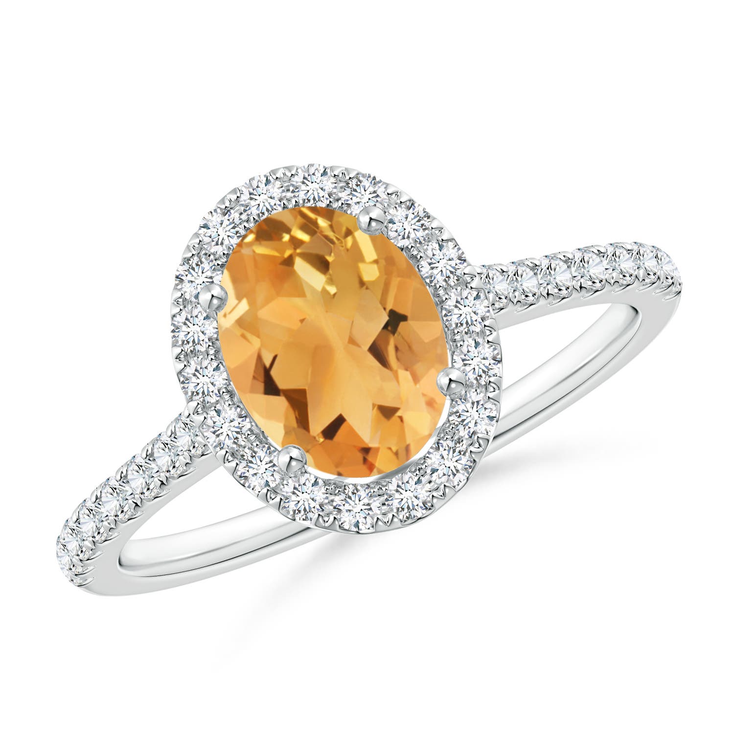 A - Citrine / 1.44 CT / 14 KT White Gold