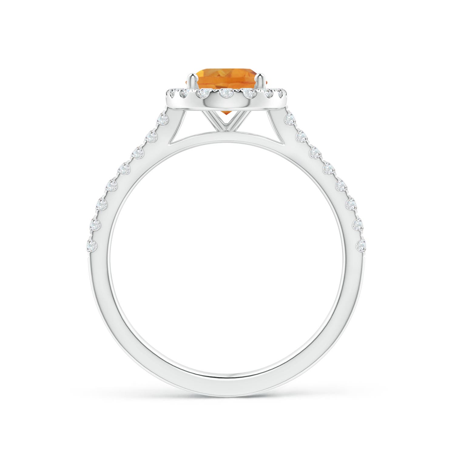 AA - Citrine / 1.44 CT / 14 KT White Gold