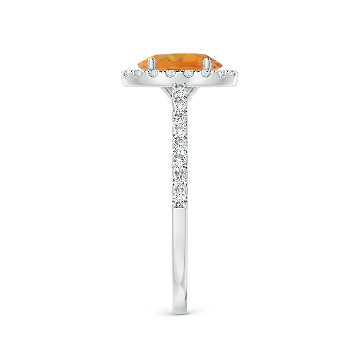 AA - Citrine / 1.44 CT / 14 KT White Gold