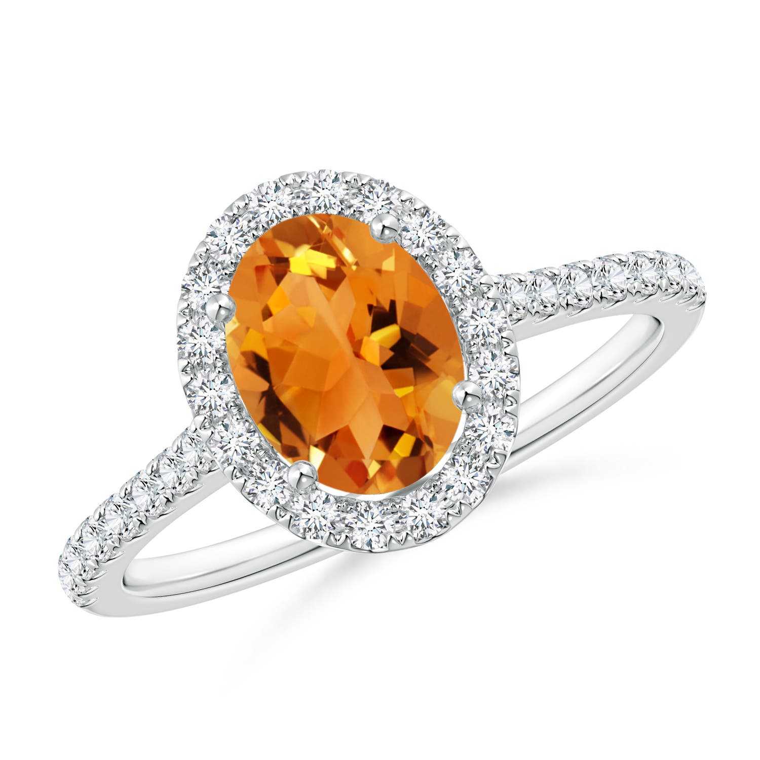 AAA - Citrine / 1.44 CT / 14 KT White Gold