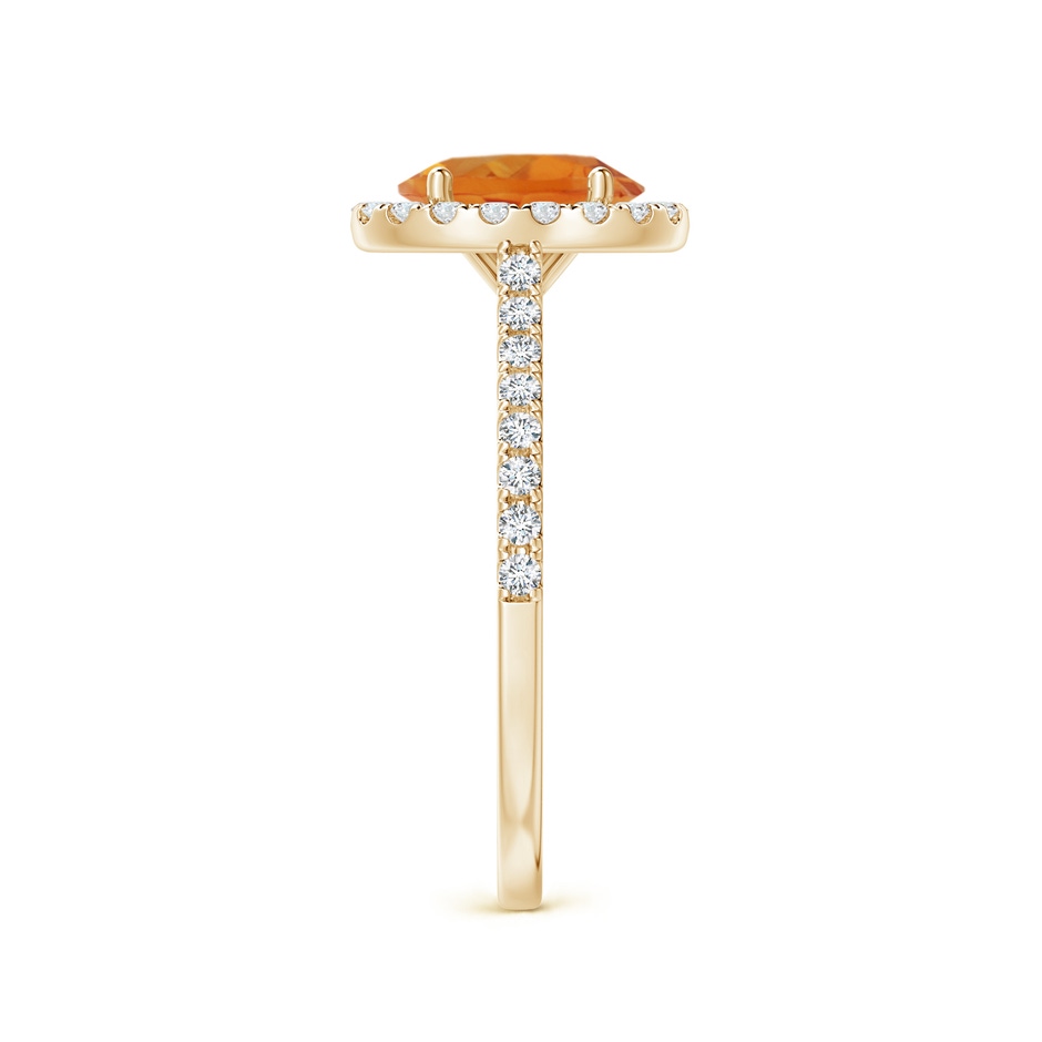 8x6mm AAA Prong-Set Oval Citrine Halo Ring with Diamond Accents in Yellow Gold side 299