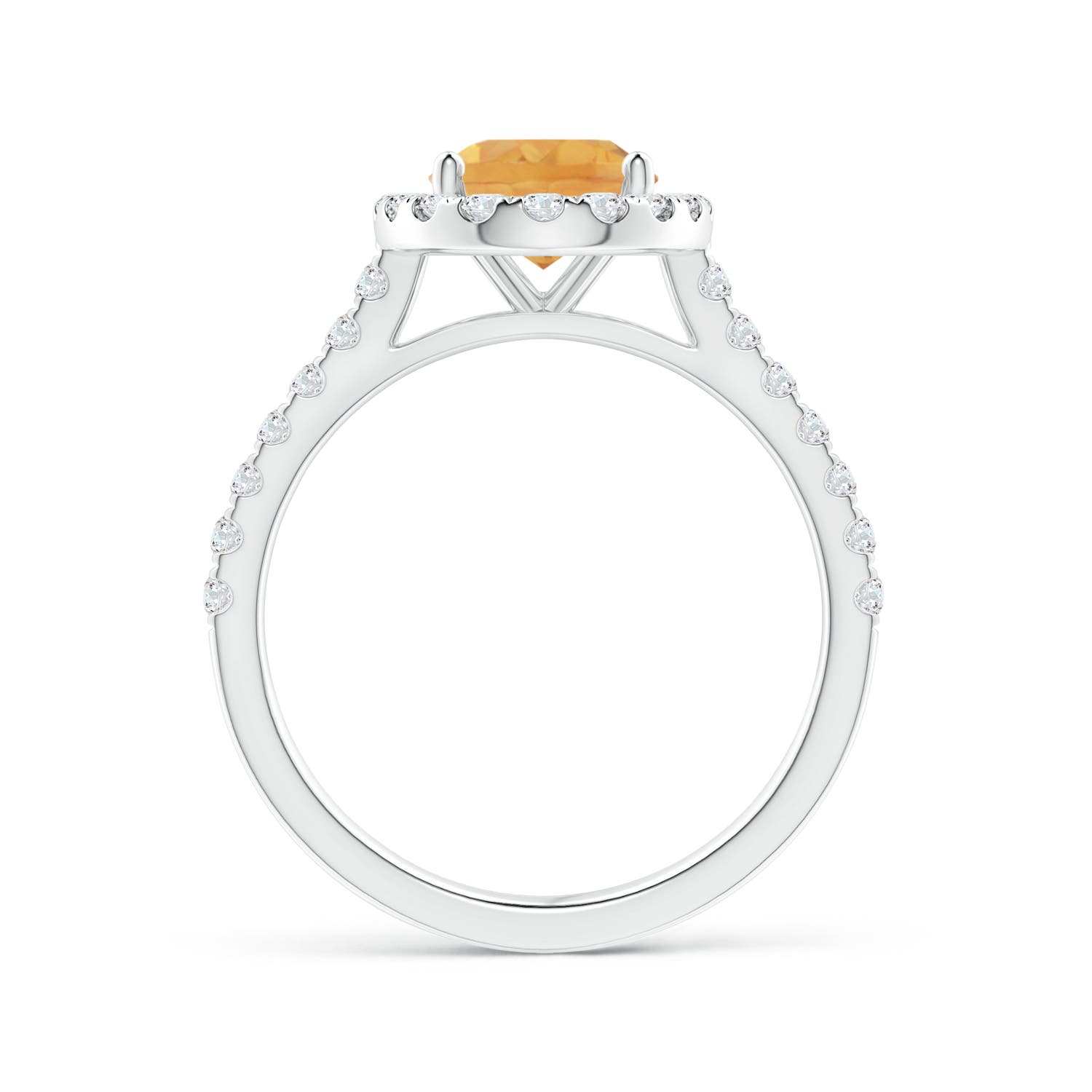 A - Citrine / 2.1 CT / 14 KT White Gold