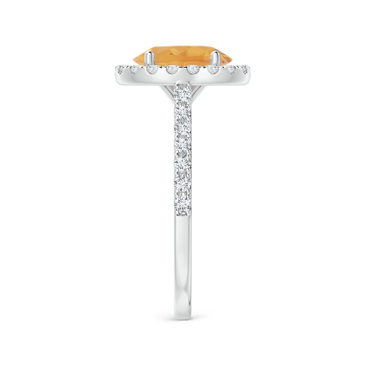 A - Citrine / 2.1 CT / 14 KT White Gold