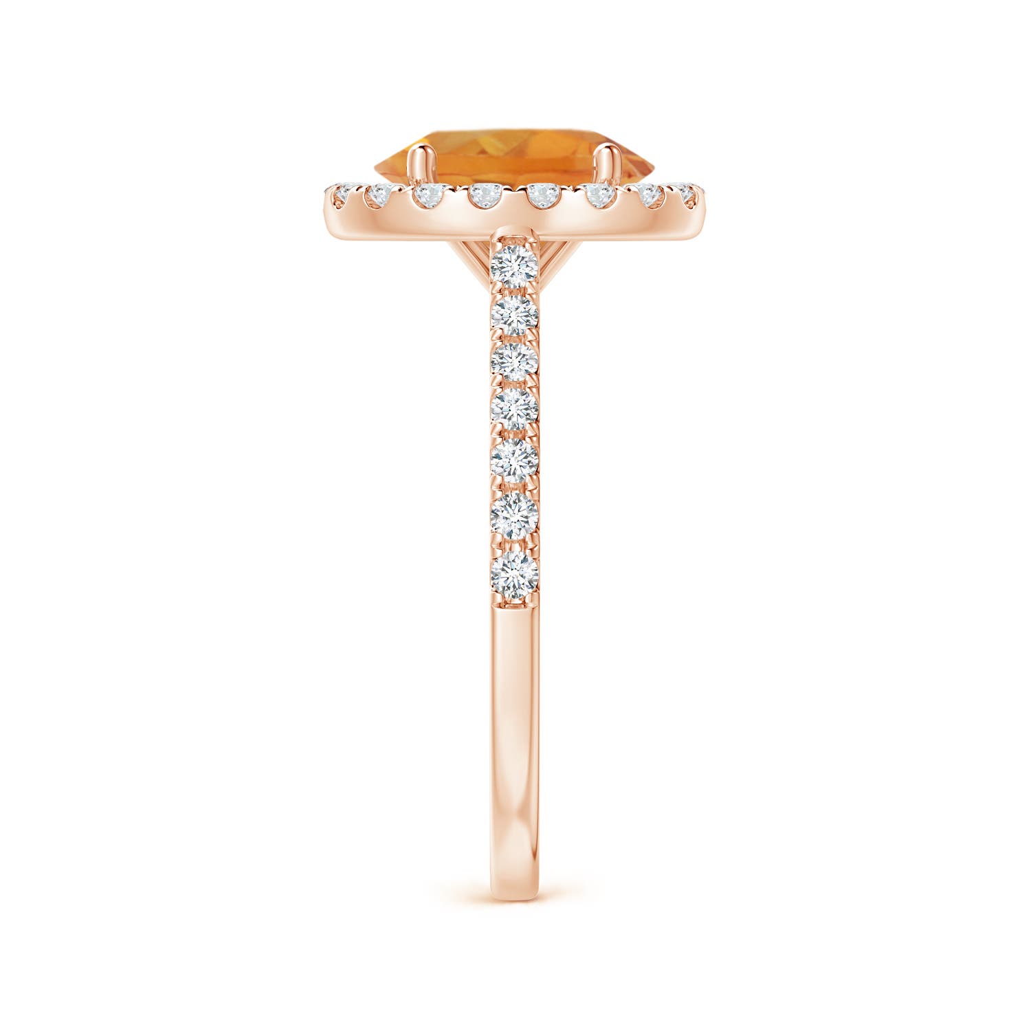 AA - Citrine / 2.1 CT / 14 KT Rose Gold