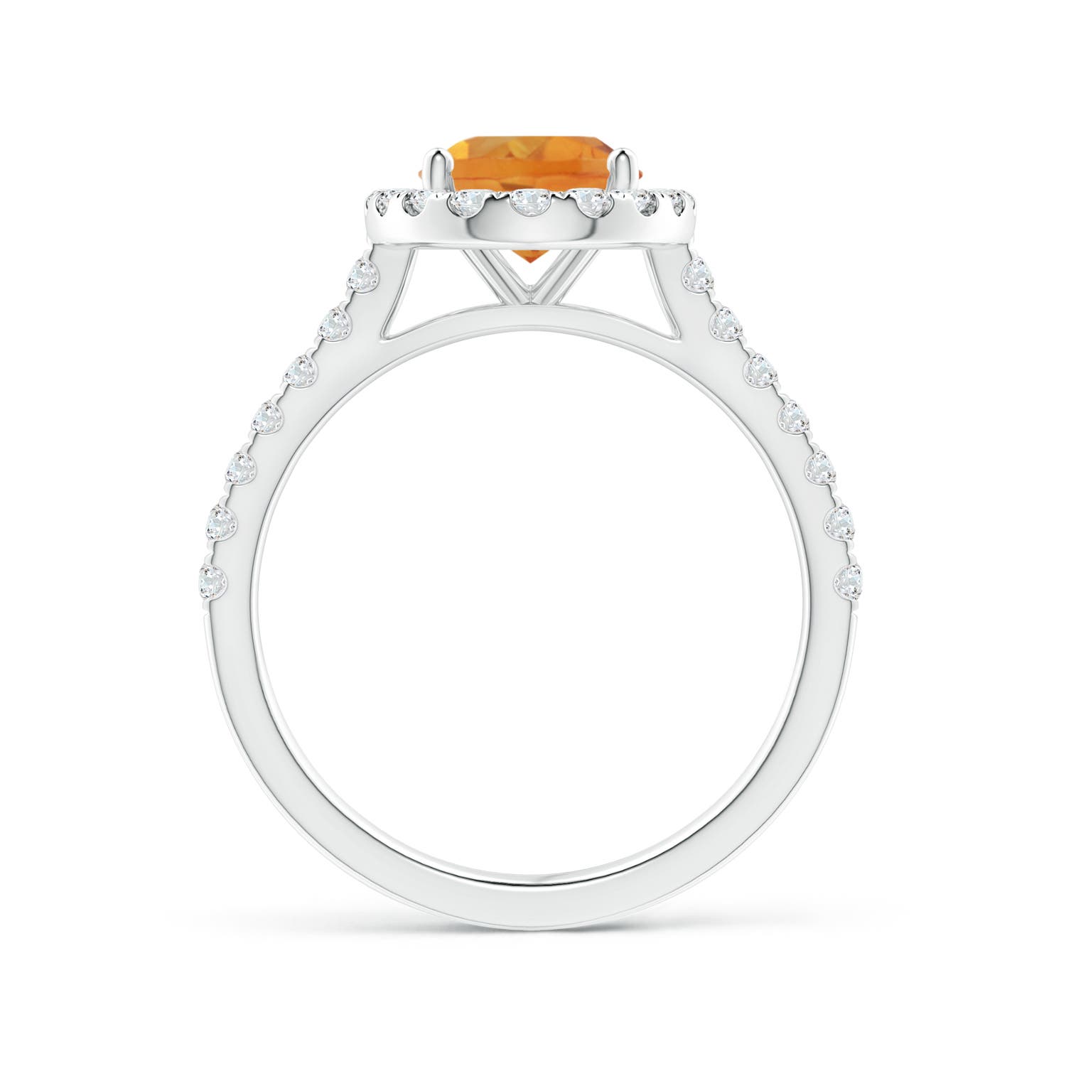 AA - Citrine / 2.1 CT / 14 KT White Gold