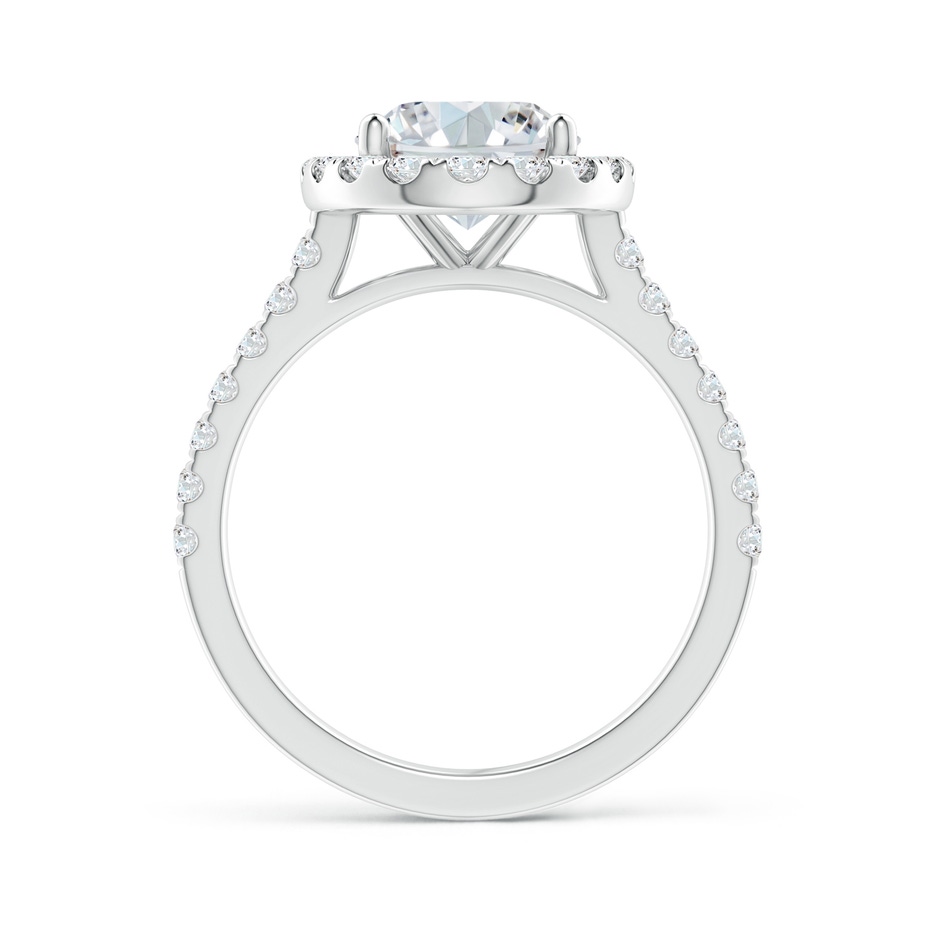 10x8mm GHVS Oval Diamond Halo Ring with Accents in P950 Platinum side 199