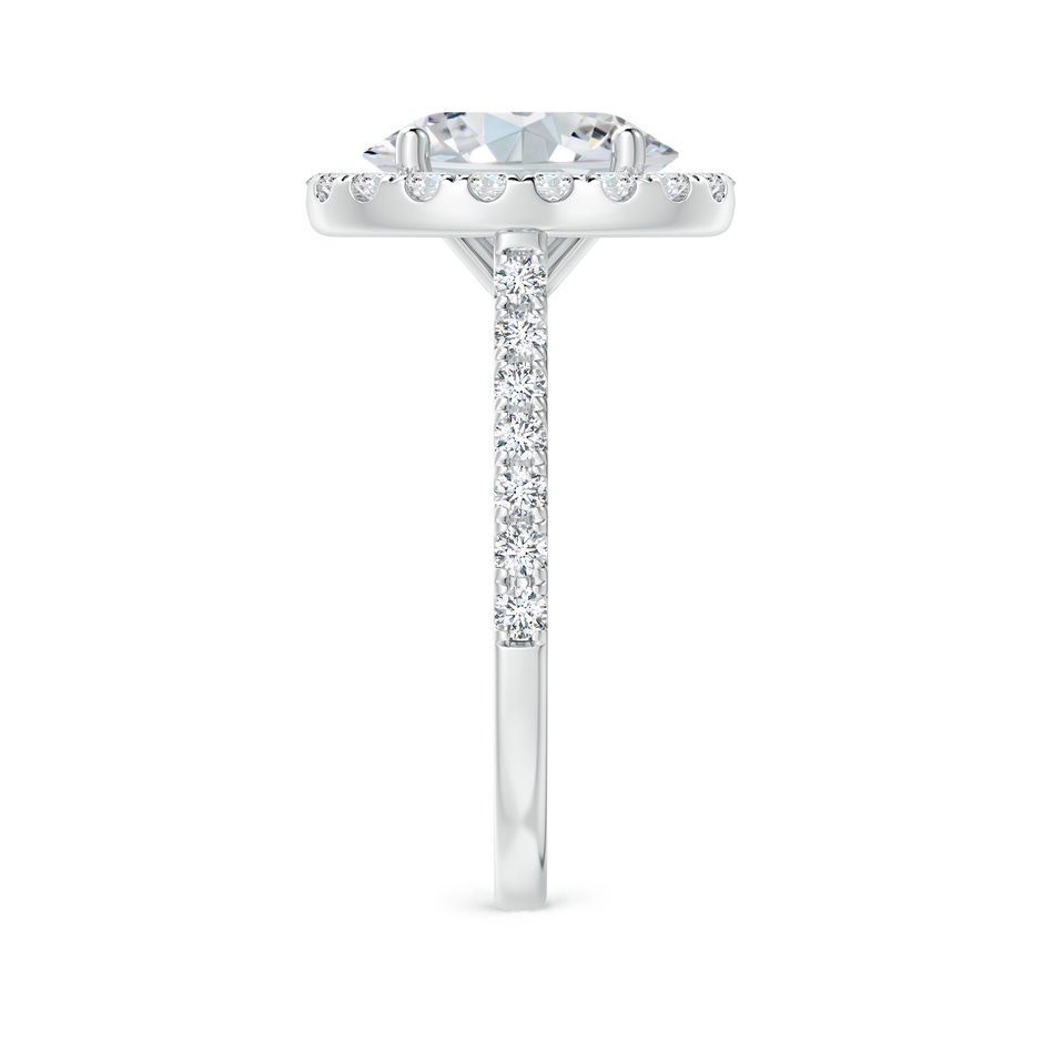 10x8mm GHVS Oval Diamond Halo Ring with Accents in P950 Platinum side 299