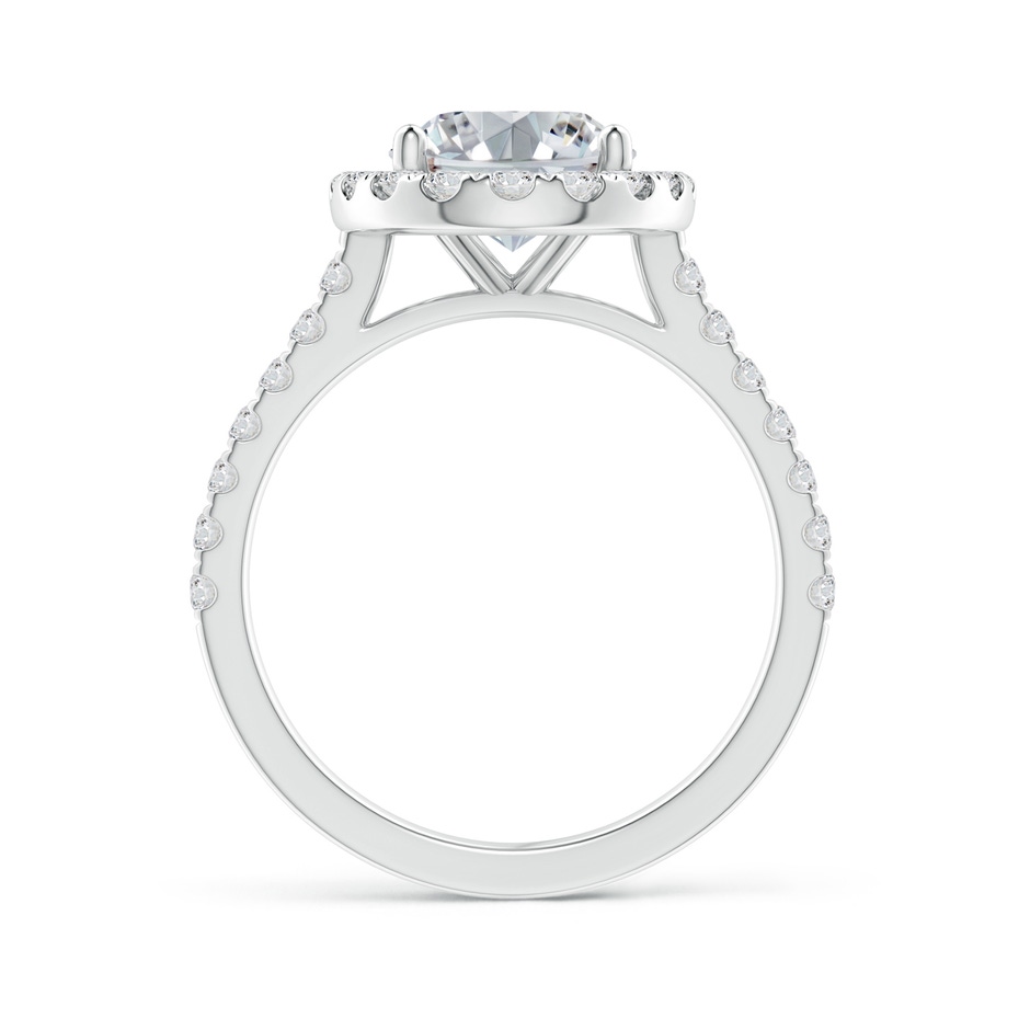 10x8mm HSI2 Oval Diamond Halo Ring with Accents in P950 Platinum side 199