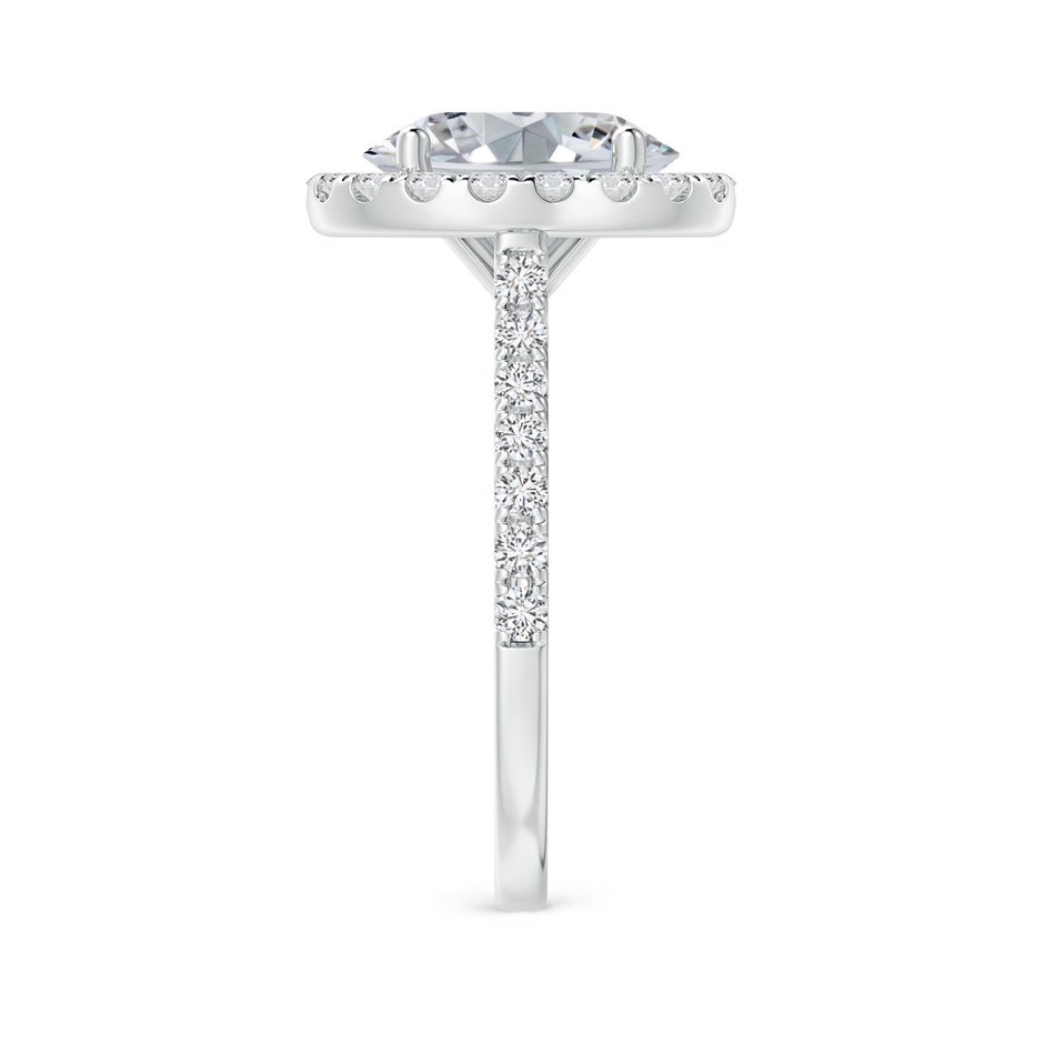 10x8mm HSI2 Oval Diamond Halo Ring with Accents in P950 Platinum side 299