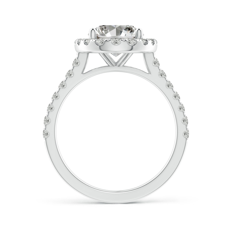 10x8mm JI2 Oval Diamond Halo Ring with Accents in P950 Platinum side 199