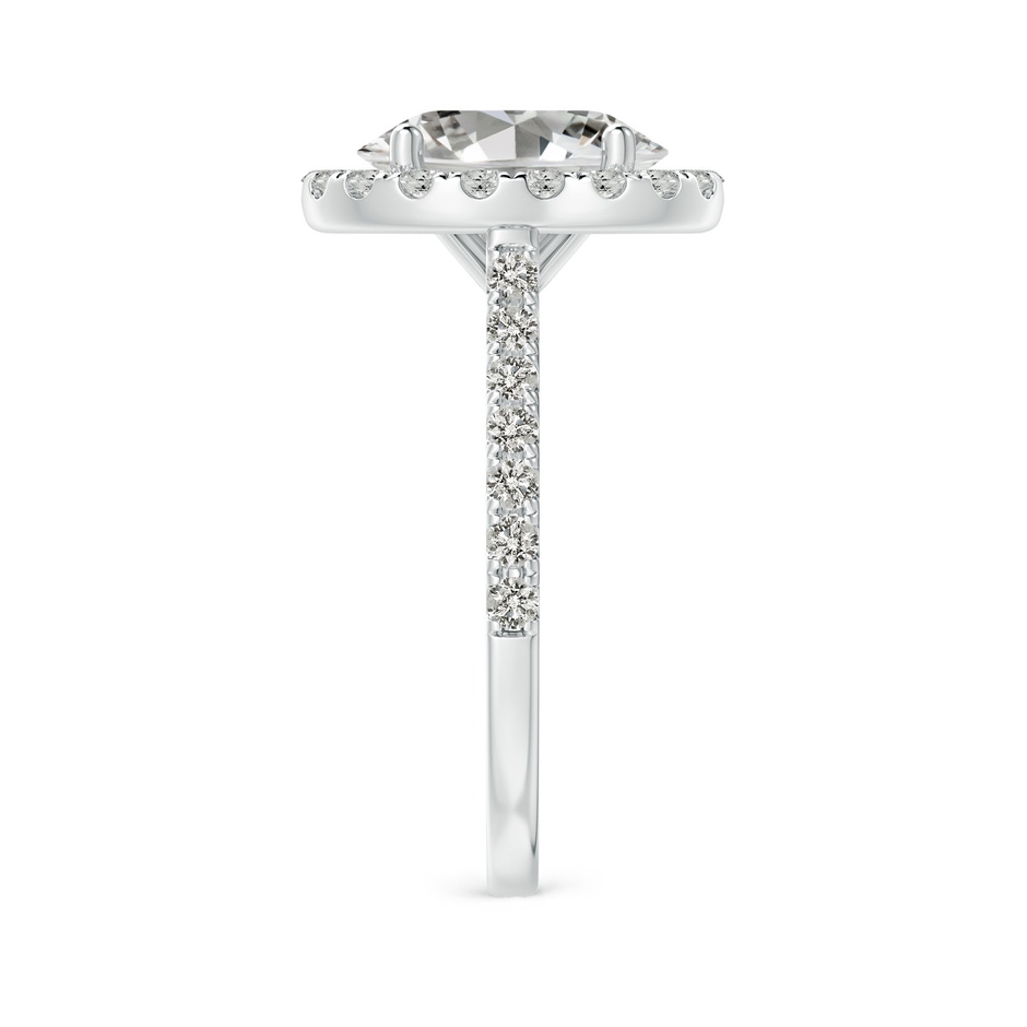 10x8mm JI2 Oval Diamond Halo Ring with Accents in P950 Platinum side 299
