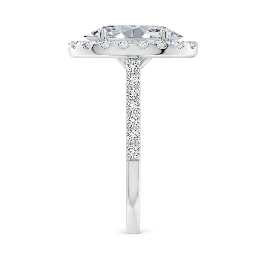 12x8mm HSI2 Oval Diamond Halo Ring with Accents in P950 Platinum side 299