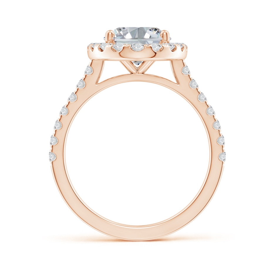 12x8mm HSI2 Oval Diamond Halo Ring with Accents in Rose Gold side 199