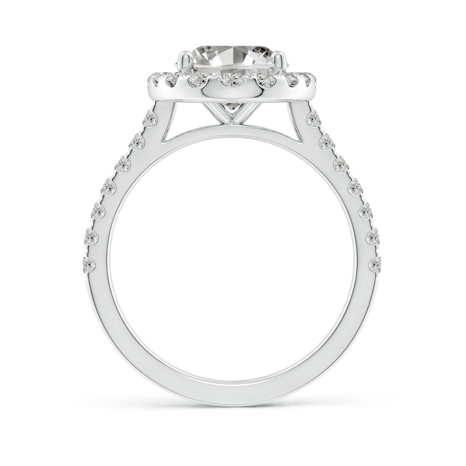 12x8mm JI2 Oval Diamond Halo Ring with Accents in P950 Platinum side 199