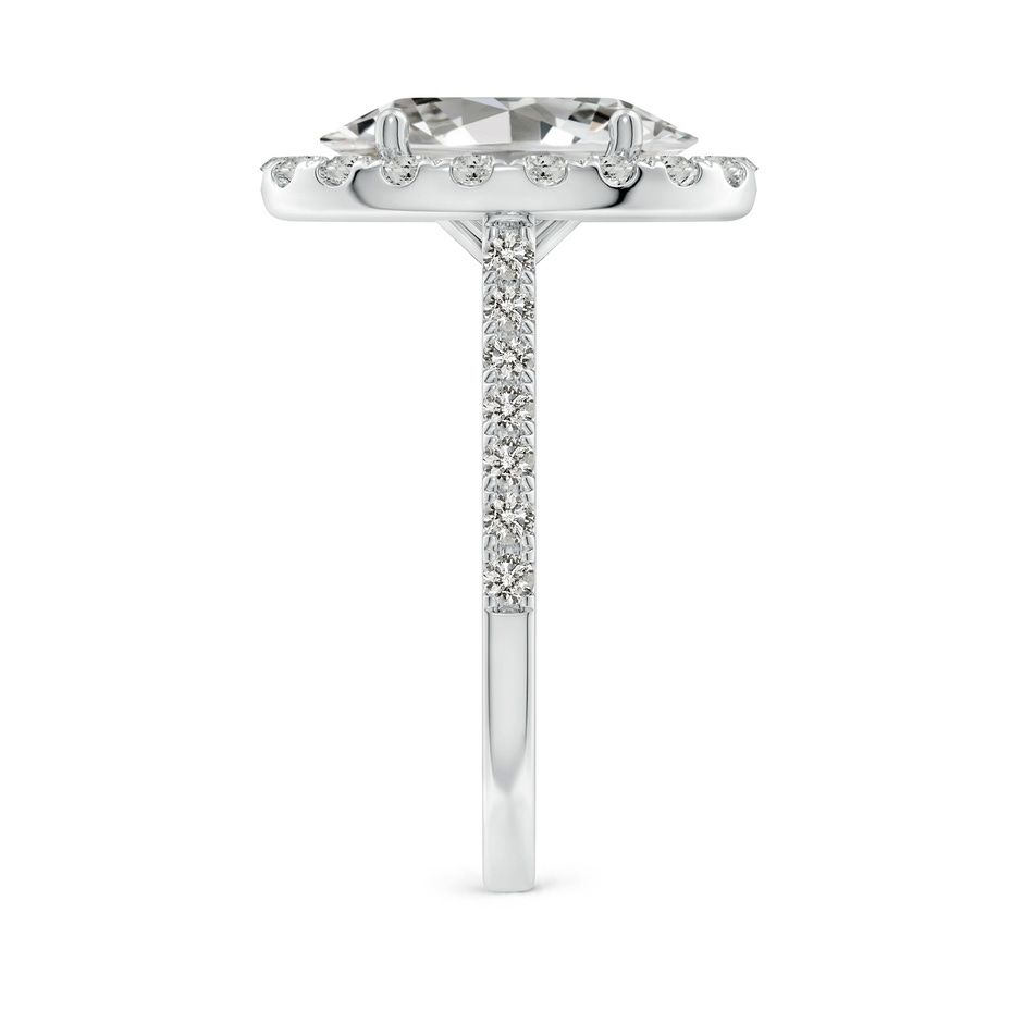 12x8mm JI2 Oval Diamond Halo Ring with Accents in P950 Platinum side 299