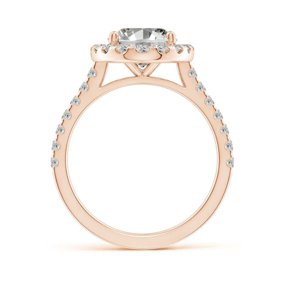 12x8mm JI2 Oval Diamond Halo Ring with Accents in Rose Gold side 199