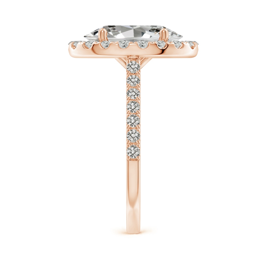 12x8mm JI2 Oval Diamond Halo Ring with Accents in Rose Gold side 299