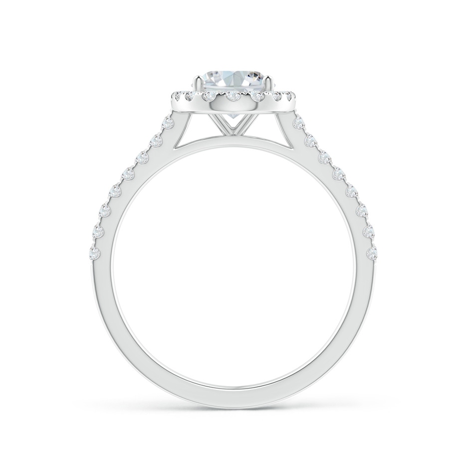 8x6mm GHVS Oval Diamond Halo Ring with Accents in P950 Platinum side 199
