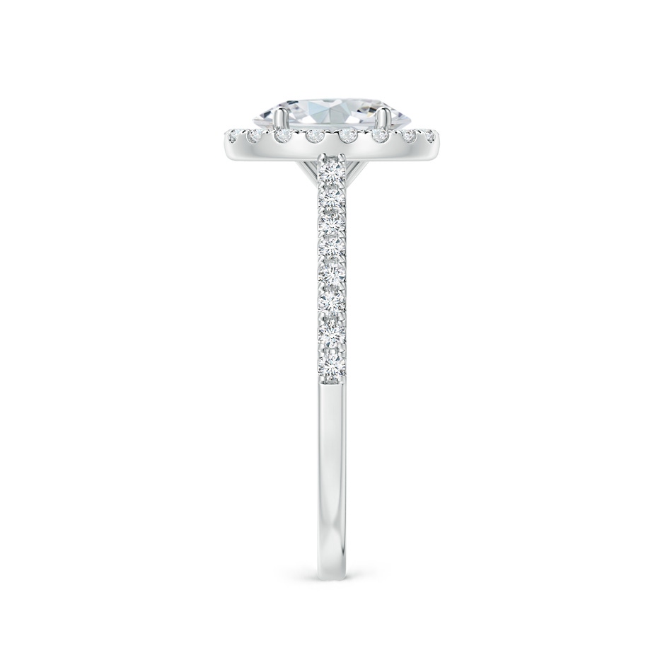 8x6mm GHVS Oval Diamond Halo Ring with Accents in P950 Platinum side 299