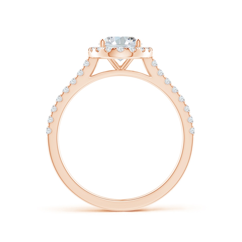 8x6mm GHVS Oval Diamond Halo Ring with Accents in Rose Gold side 199