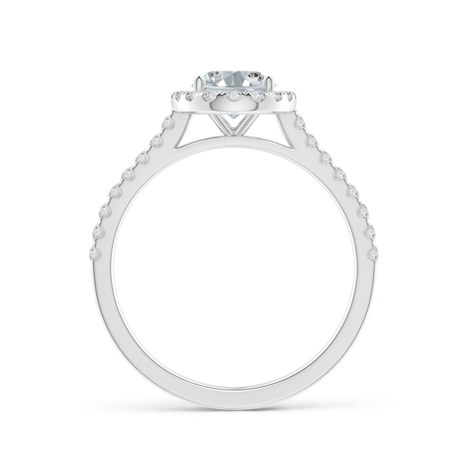8x6mm HSI2 Oval Diamond Halo Ring with Accents in P950 Platinum side 199