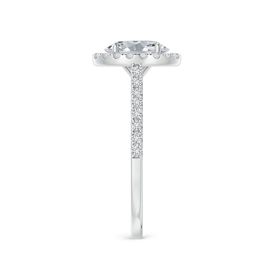8x6mm HSI2 Oval Diamond Halo Ring with Accents in P950 Platinum side 299