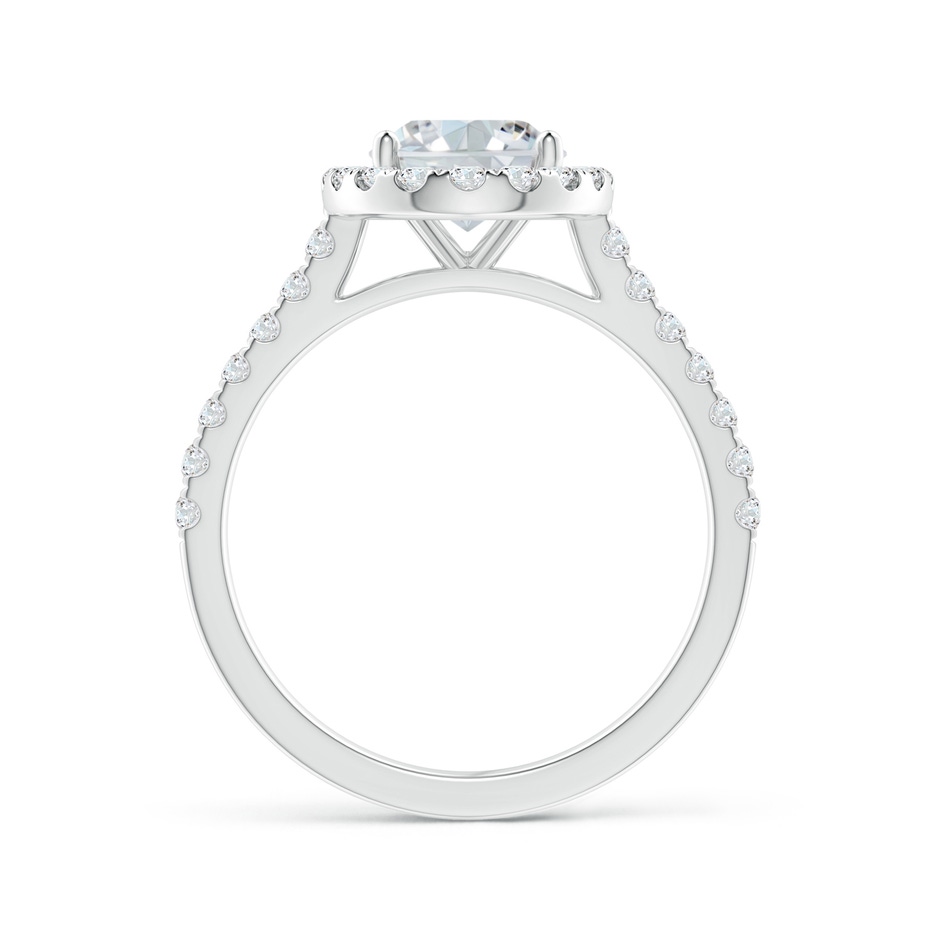 9x7mm GHVS Oval Diamond Halo Ring with Accents in P950 Platinum side 199