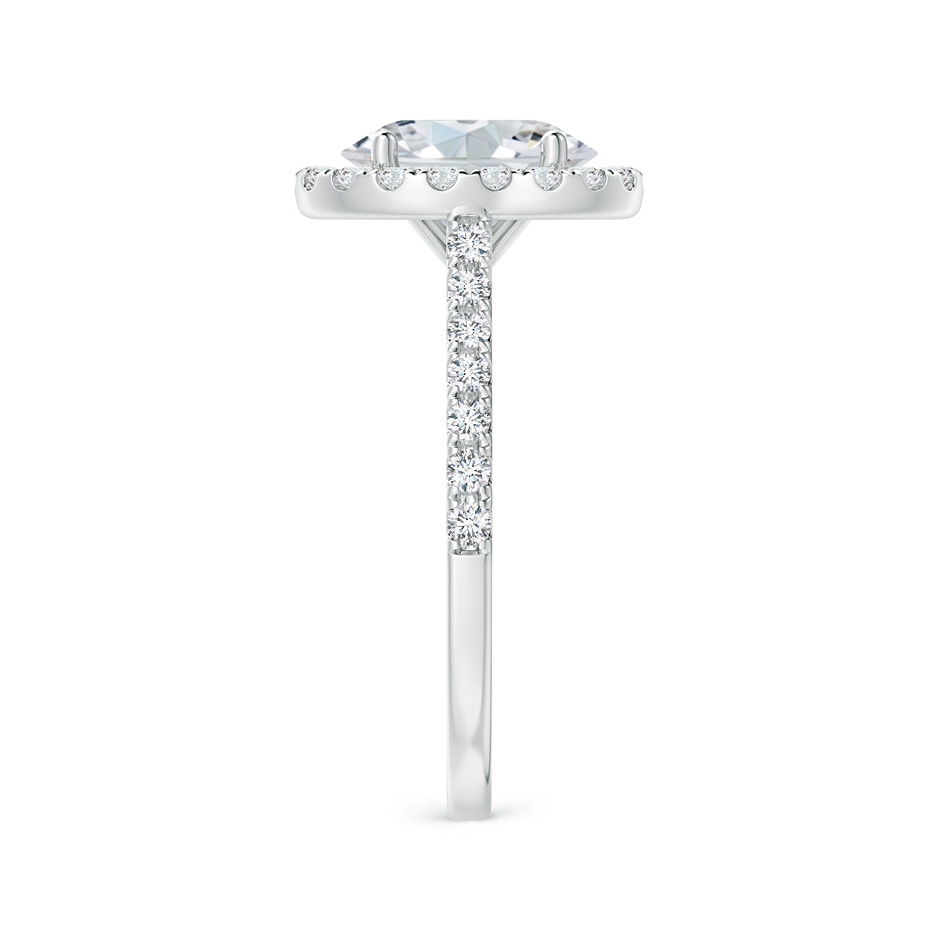 9x7mm GHVS Oval Diamond Halo Ring with Accents in P950 Platinum side 299