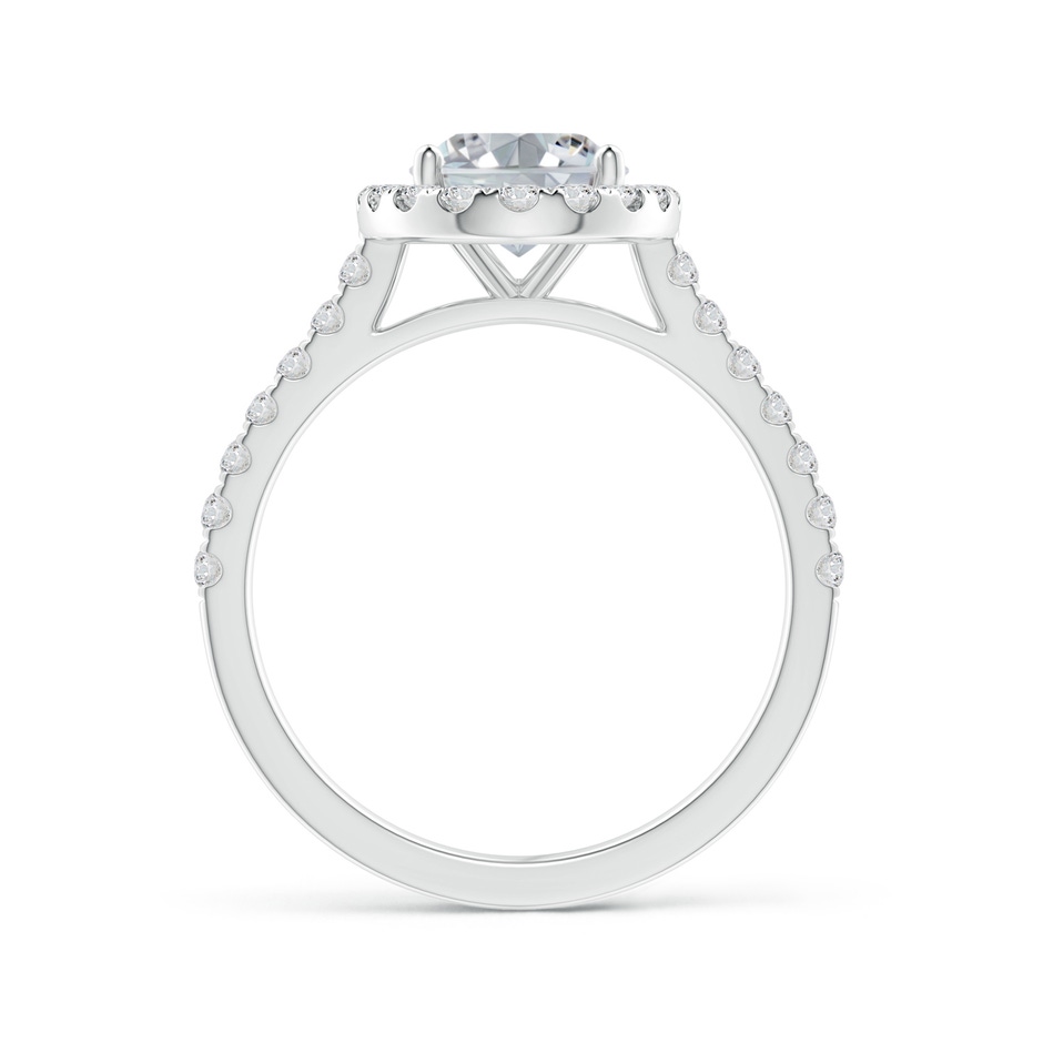 9x7mm HSI2 Oval Diamond Halo Ring with Accents in P950 Platinum side 199