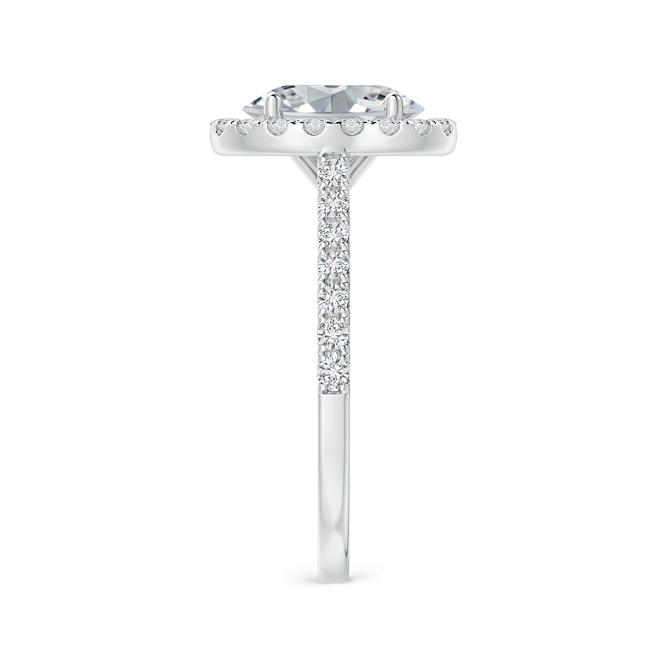 9x7mm HSI2 Oval Diamond Halo Ring with Accents in P950 Platinum side 299