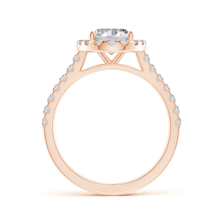 9x7mm II1 Oval Diamond Halo Ring with Accents in Rose Gold side 199