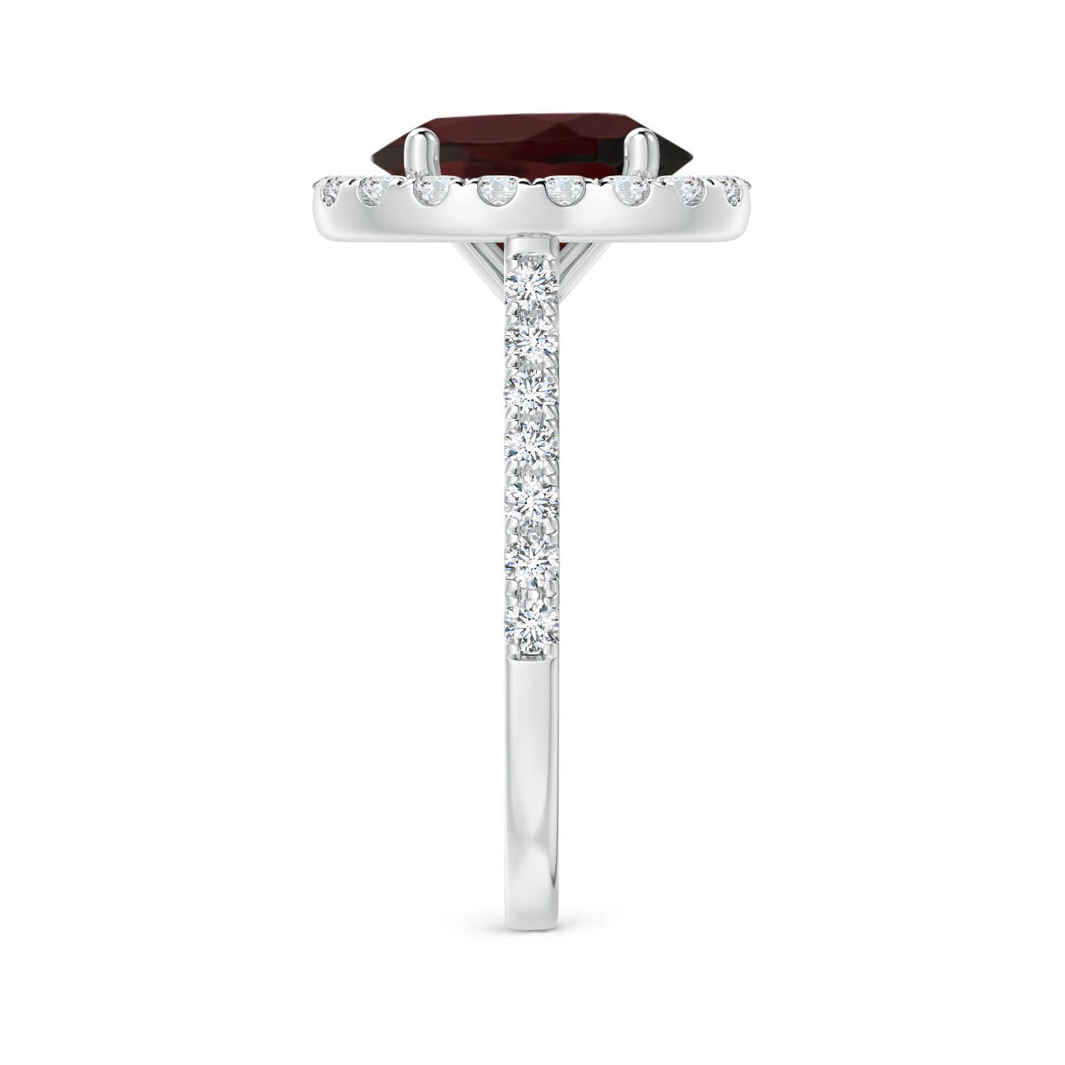 A - Garnet / 3.62 CT / 14 KT White Gold