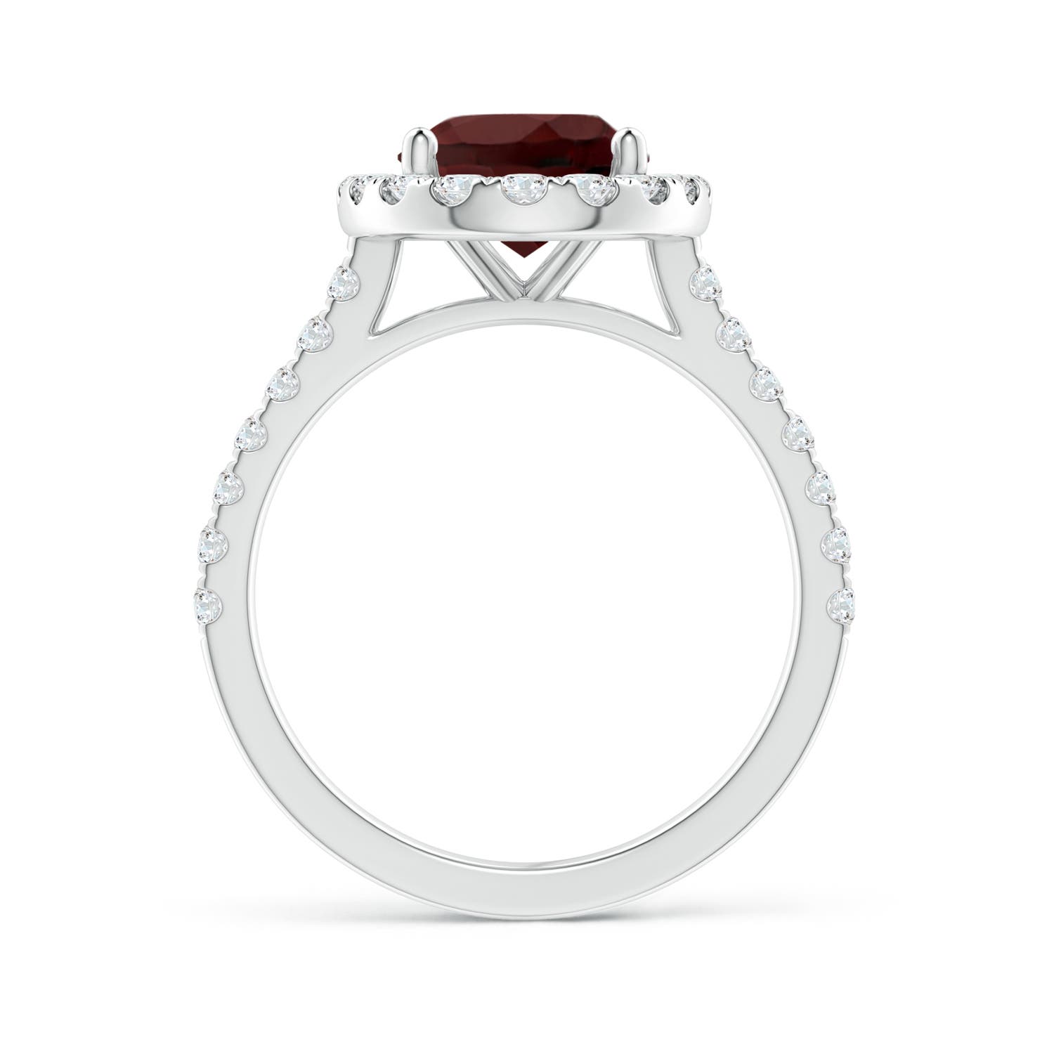 AA - Garnet / 3.62 CT / 14 KT White Gold