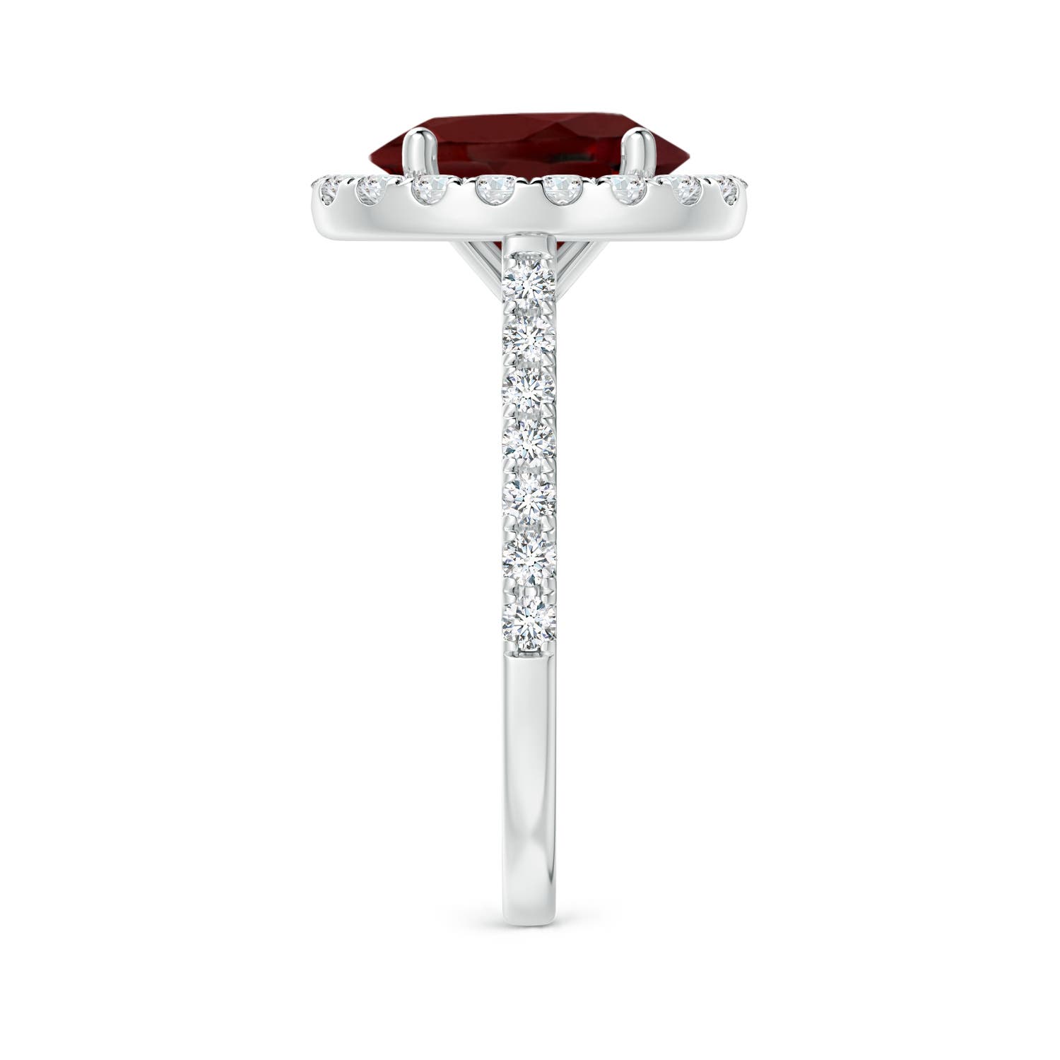 AAA - Garnet / 3.62 CT / 14 KT White Gold