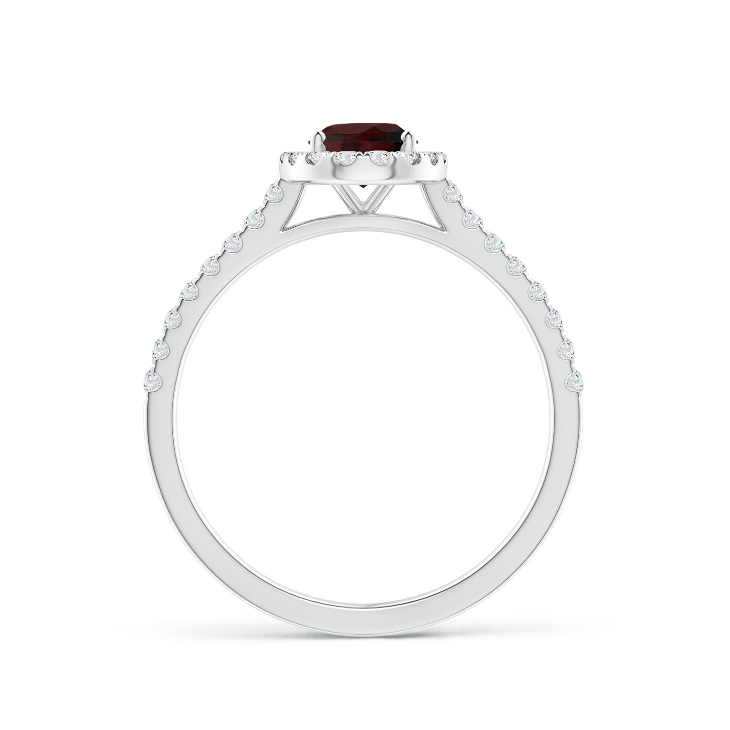 A - Garnet / 1.16 CT / 14 KT White Gold