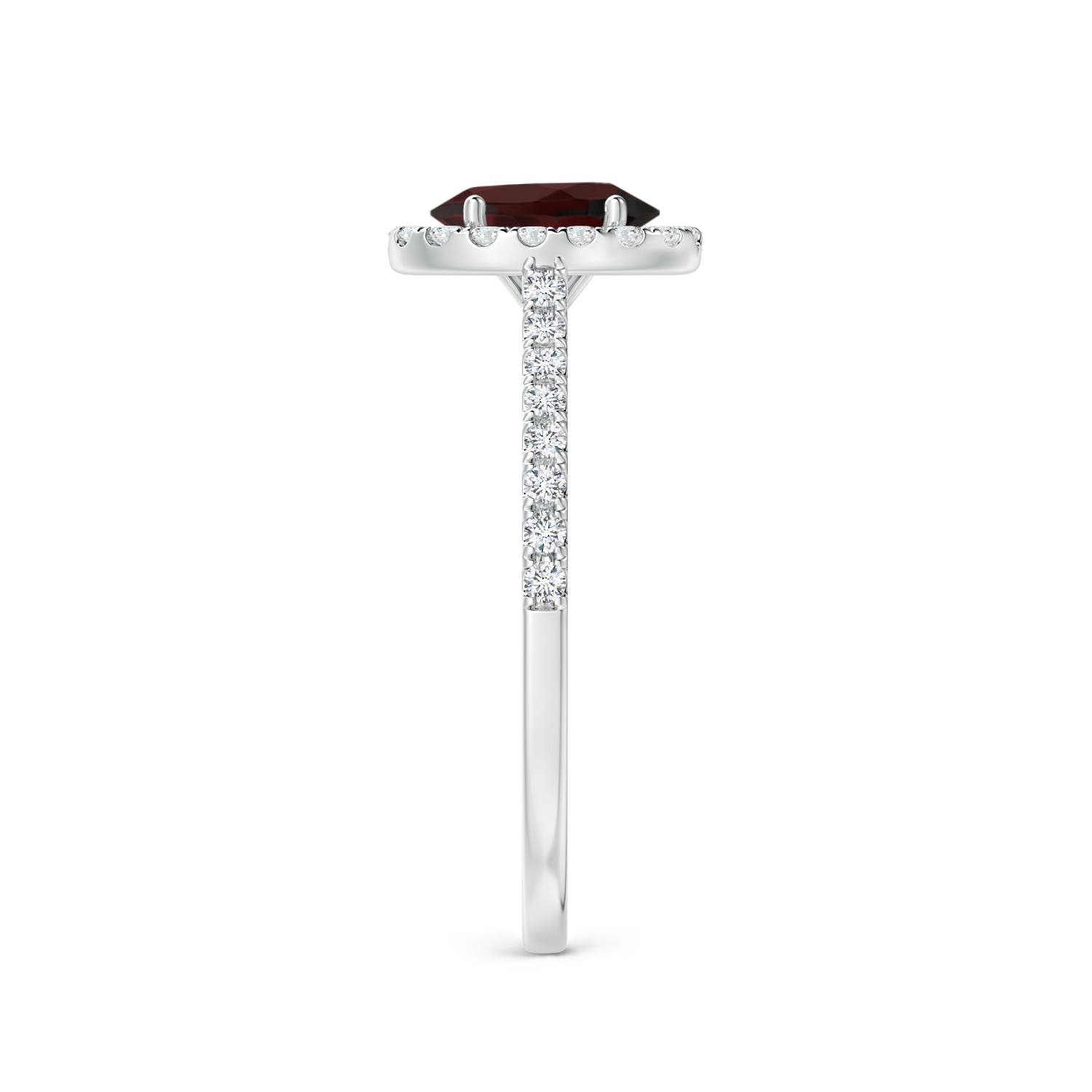 A - Garnet / 1.16 CT / 14 KT White Gold