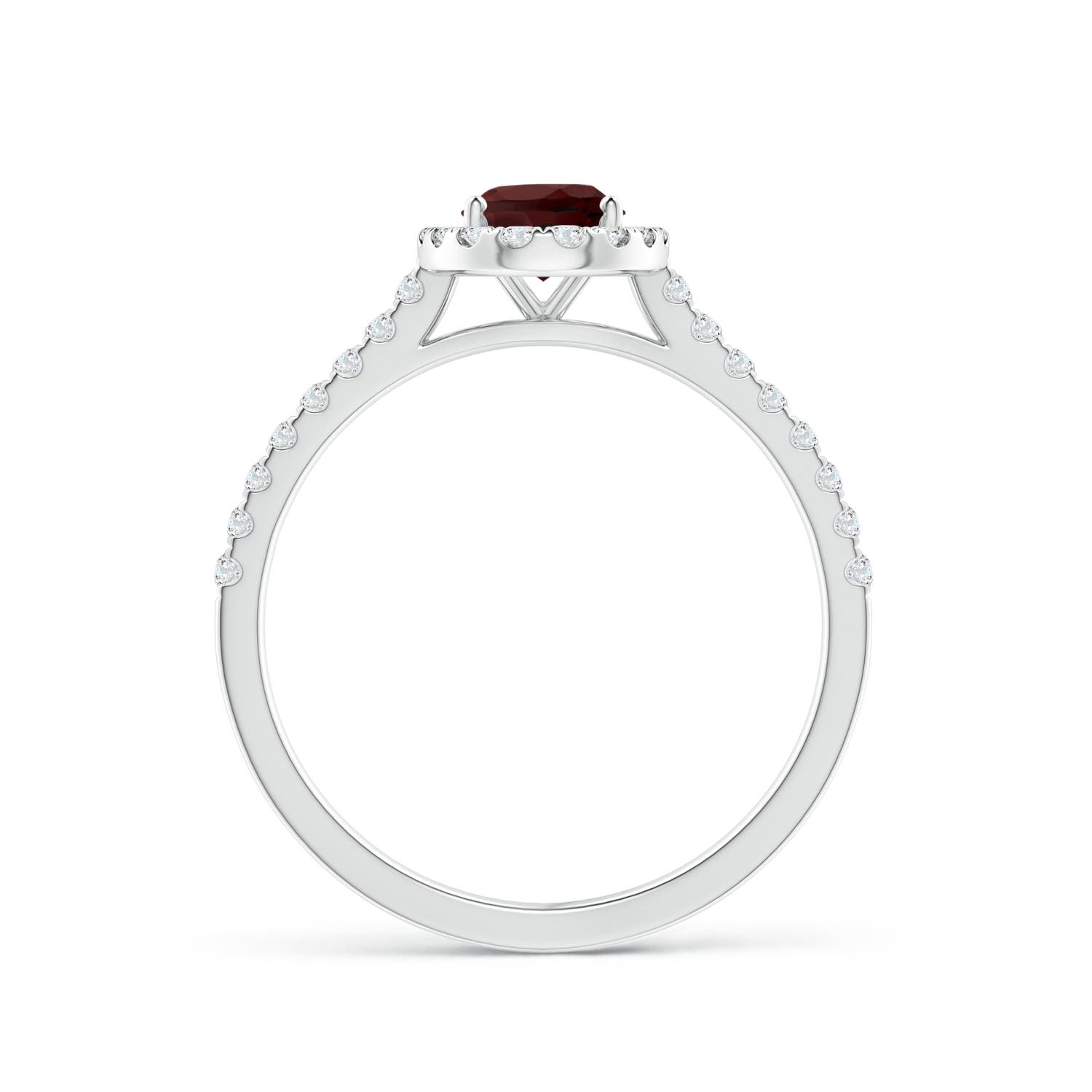 AA - Garnet / 1.16 CT / 14 KT White Gold