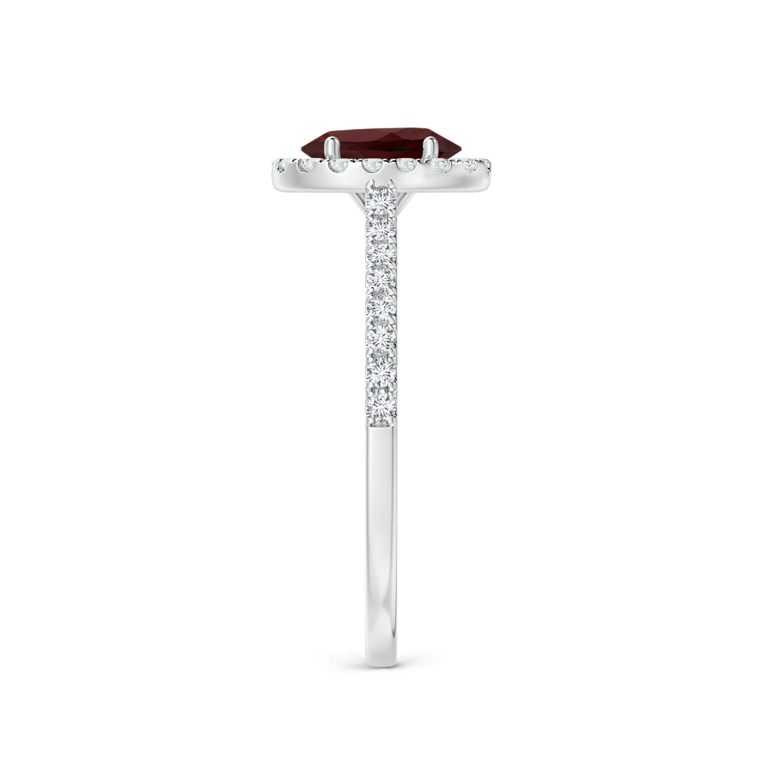 AA - Garnet / 1.16 CT / 14 KT White Gold