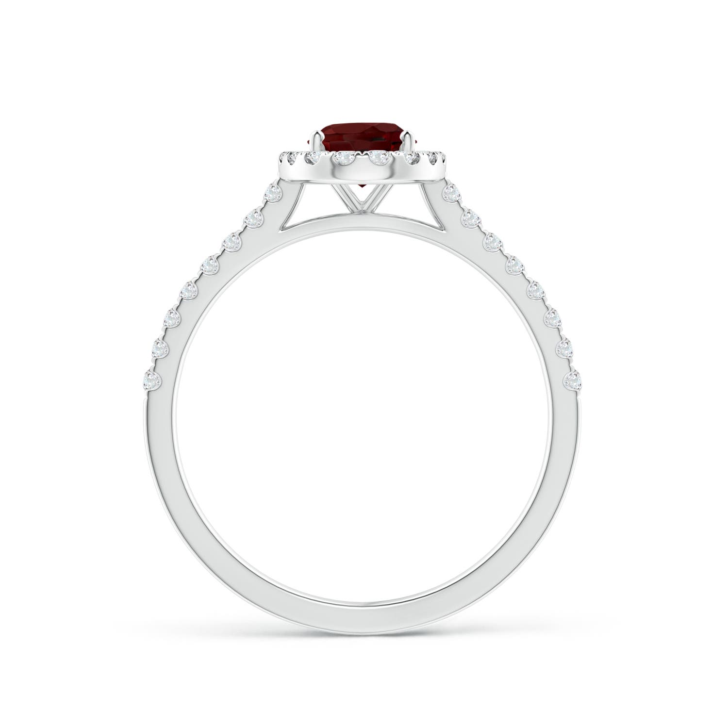 AAA - Garnet / 1.16 CT / 14 KT White Gold