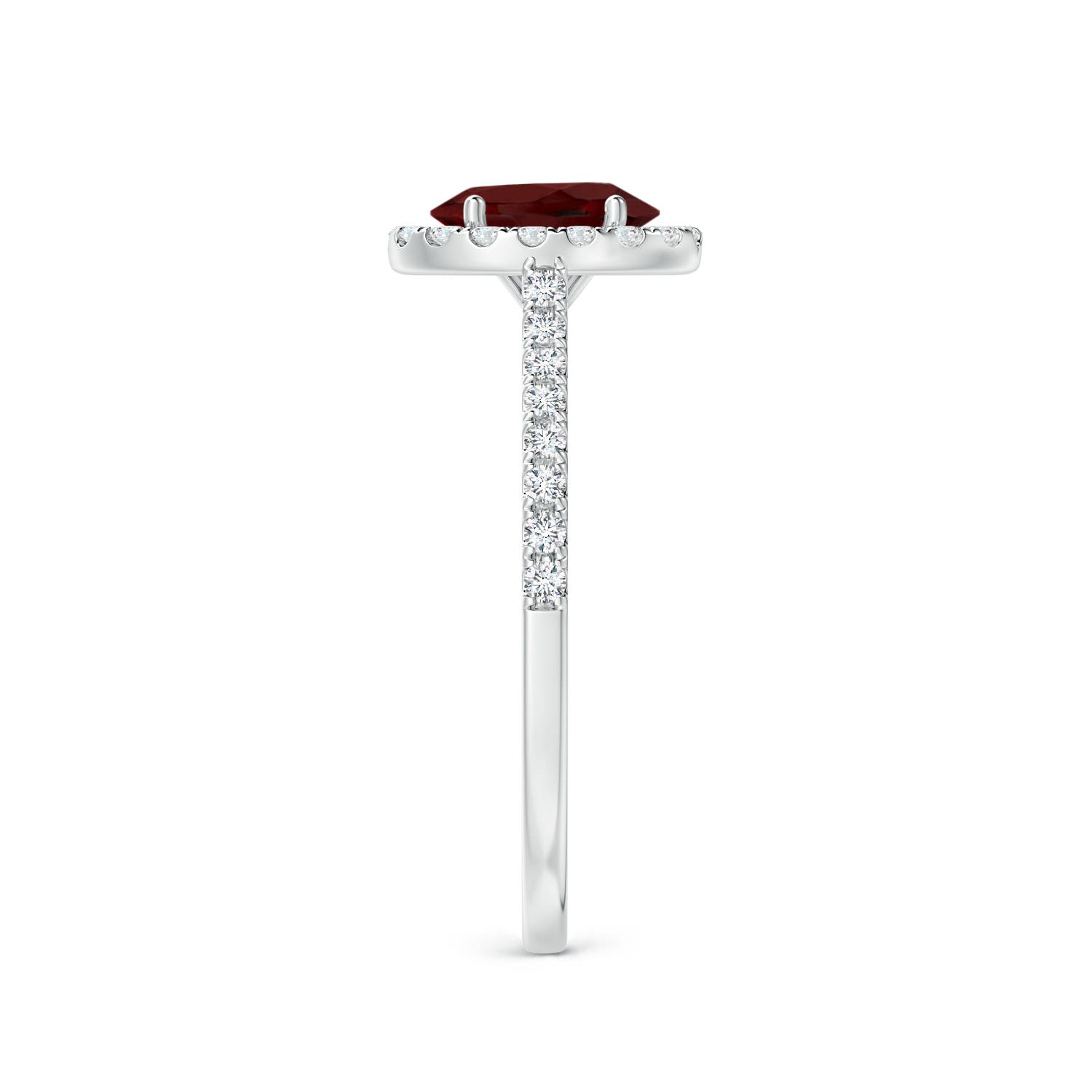 AAA - Garnet / 1.16 CT / 14 KT White Gold