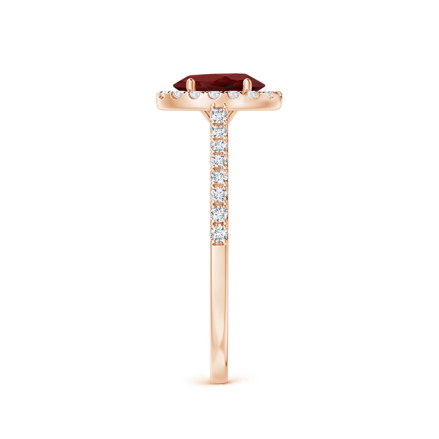 AAAA - Garnet / 1.16 CT / 14 KT Rose Gold