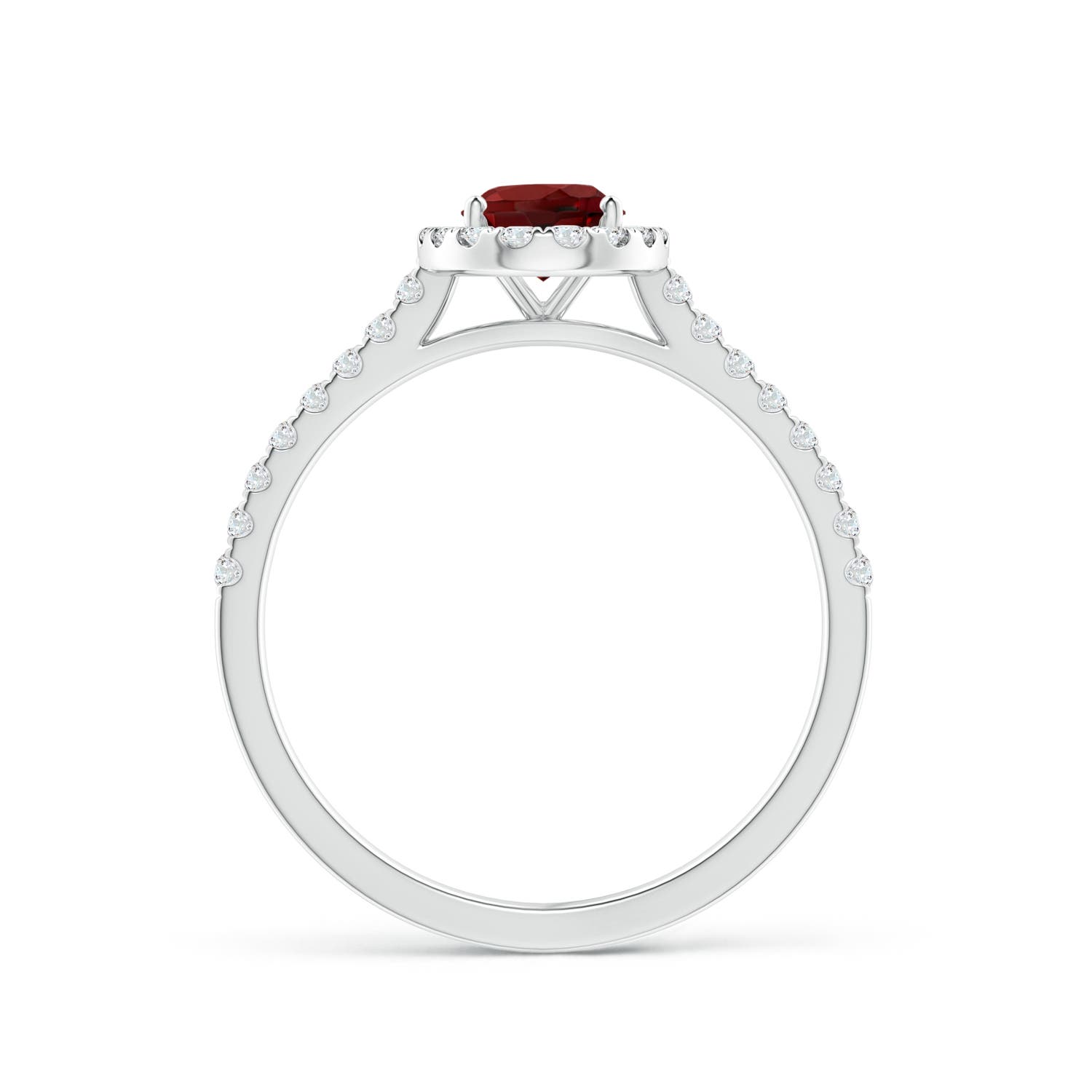 AAAA - Garnet / 1.16 CT / 14 KT White Gold