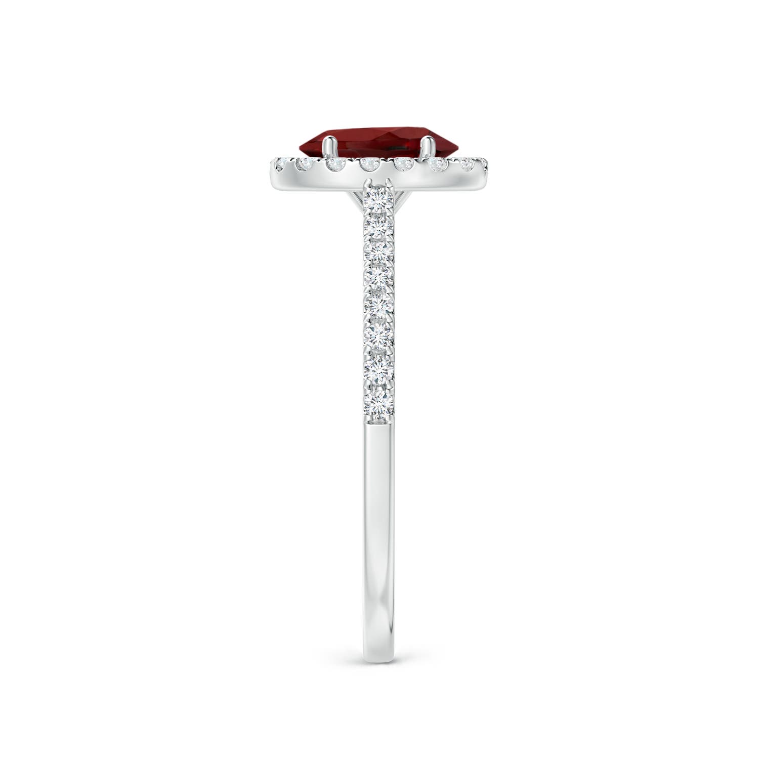 AAAA - Garnet / 1.16 CT / 14 KT White Gold