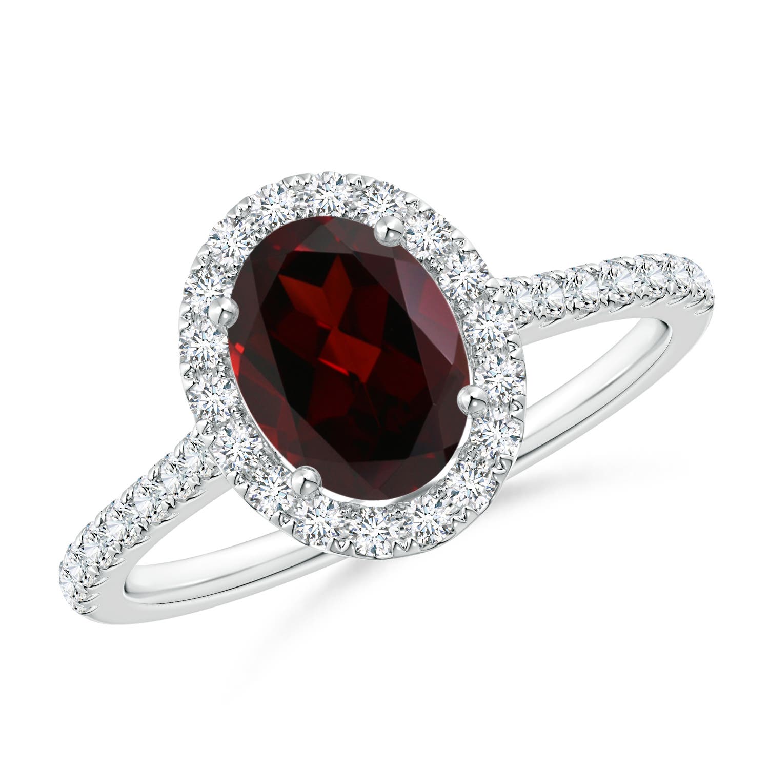 A - Garnet / 1.79 CT / 14 KT White Gold