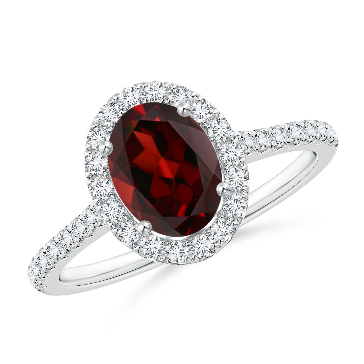 AAA - Garnet / 1.79 CT / 14 KT White Gold