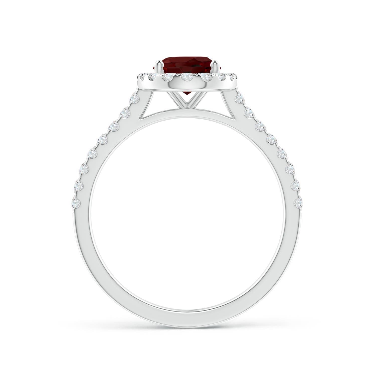 AAA - Garnet / 1.79 CT / 14 KT White Gold